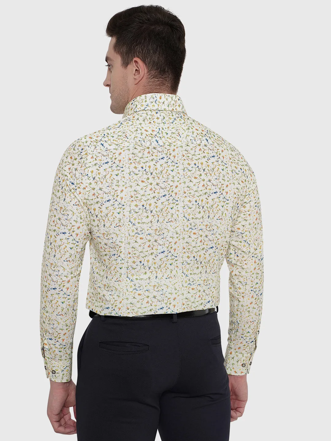 Multicolor Printed Slim Fit Party Wear Shirt | Greenfibre