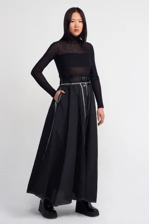 Nu Piped Skirt Black