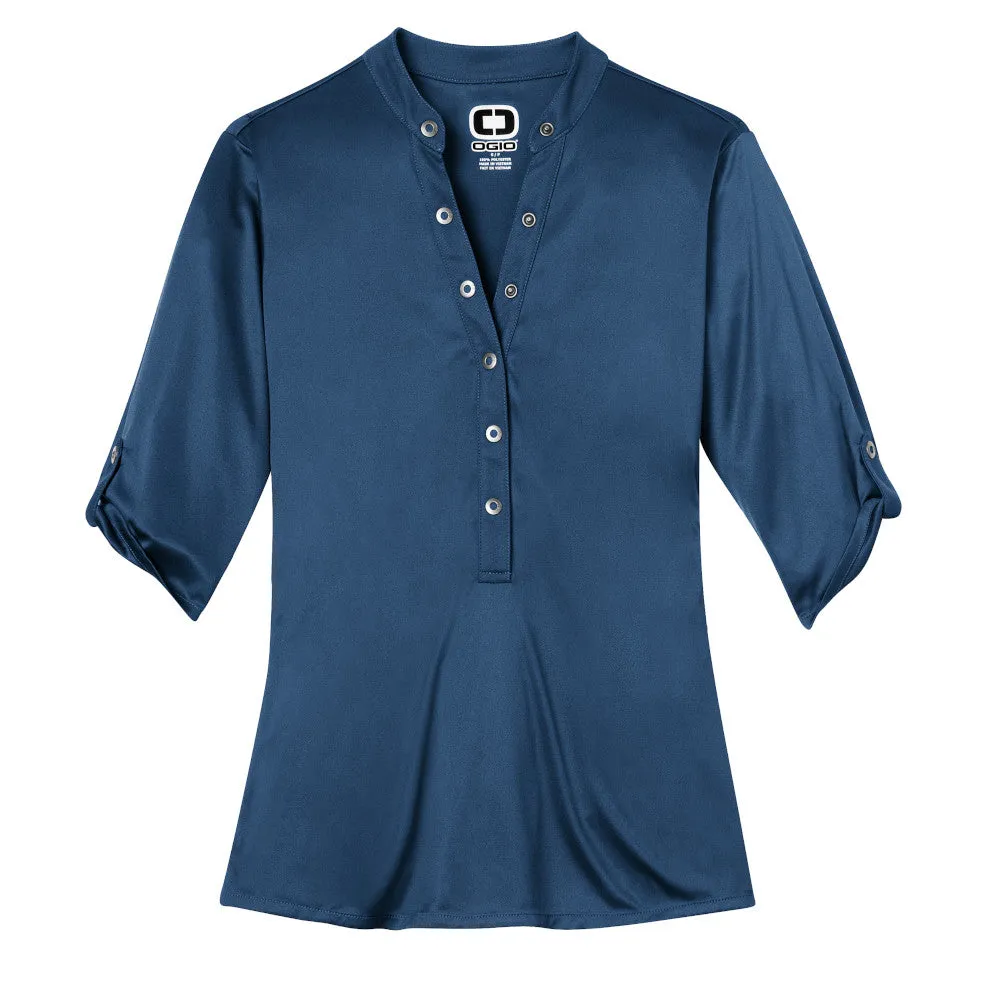 OGIO® - Crush Henley - Blue Indigo