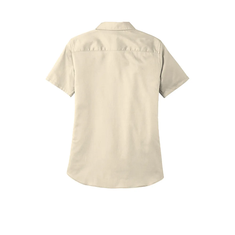 Port Authority® Women's Short Sleeve SuperPro React ™ Twill Shirt - Ecru