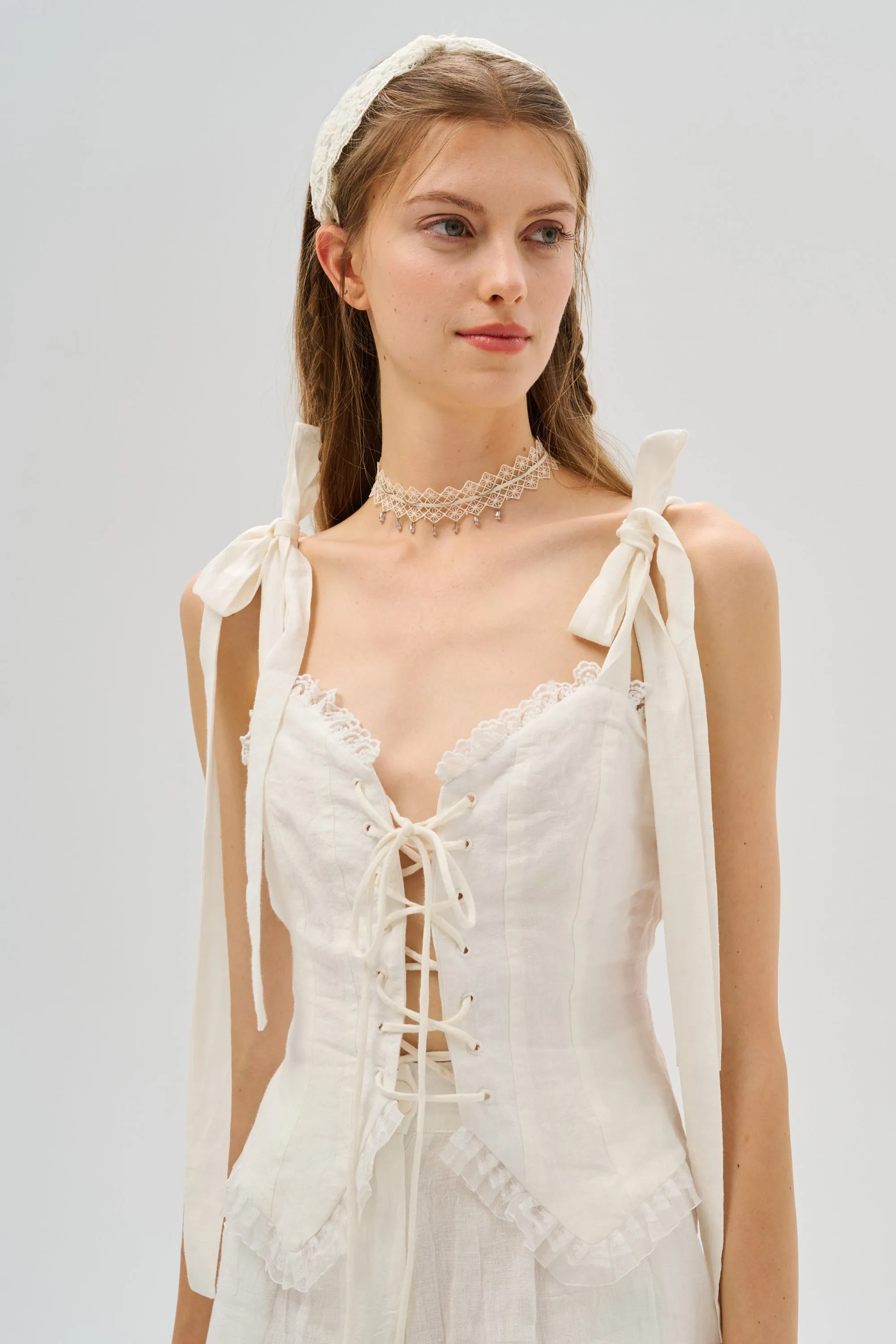 Rosemary 15 | Luxury Lace Linen Corset