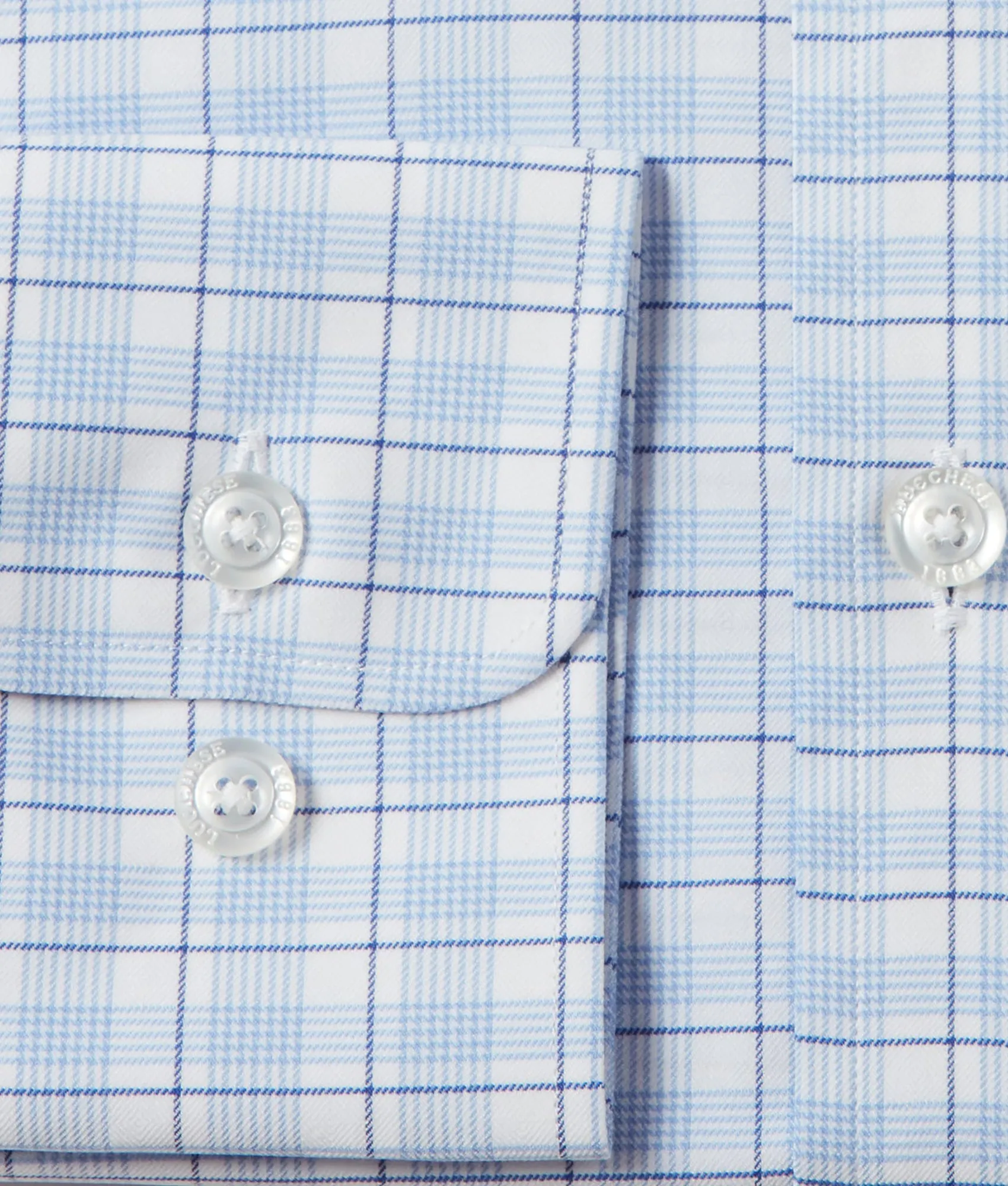 San Antonio :: White And Blue Graph Plaid