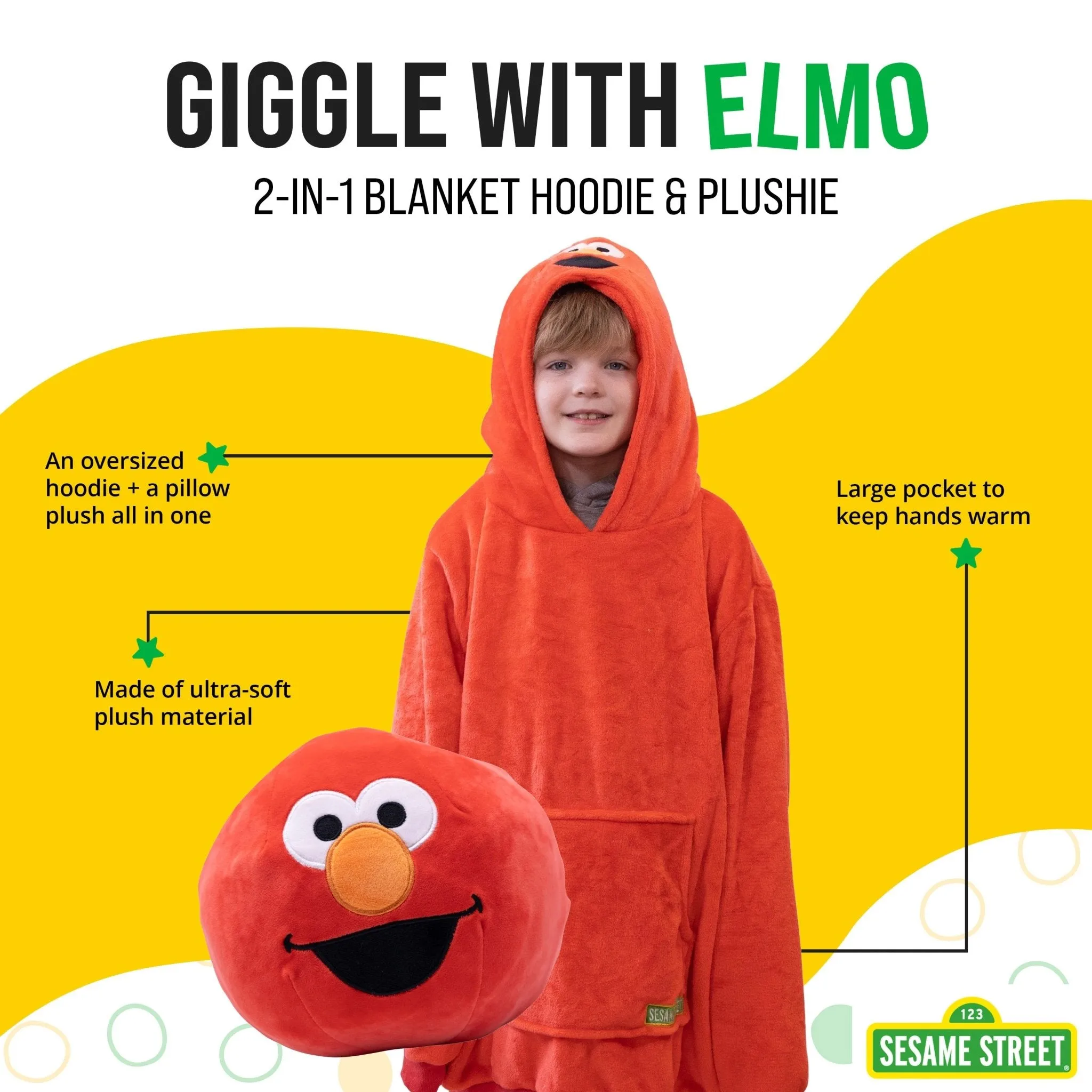 Sesame Street Elmo Child Snugible 2-Pack Bundle