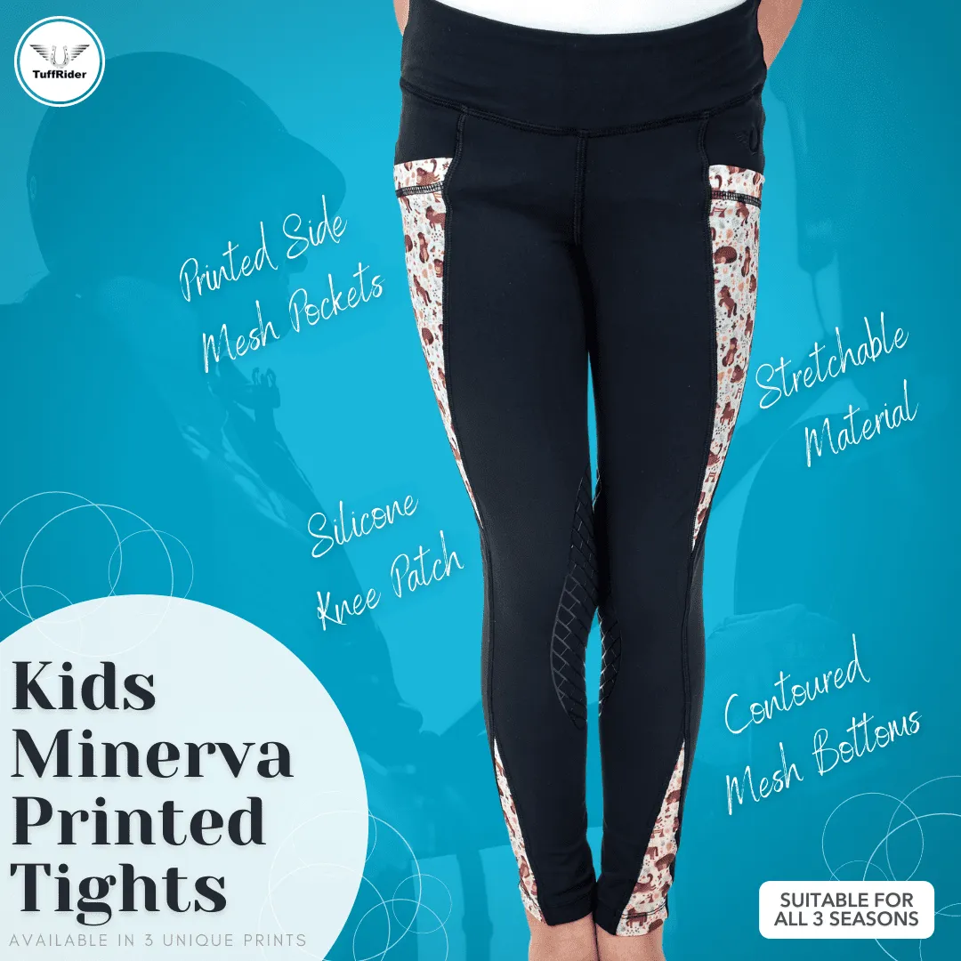 TuffRider Children's Minerva 3 Season Printed Knee Patch Tights