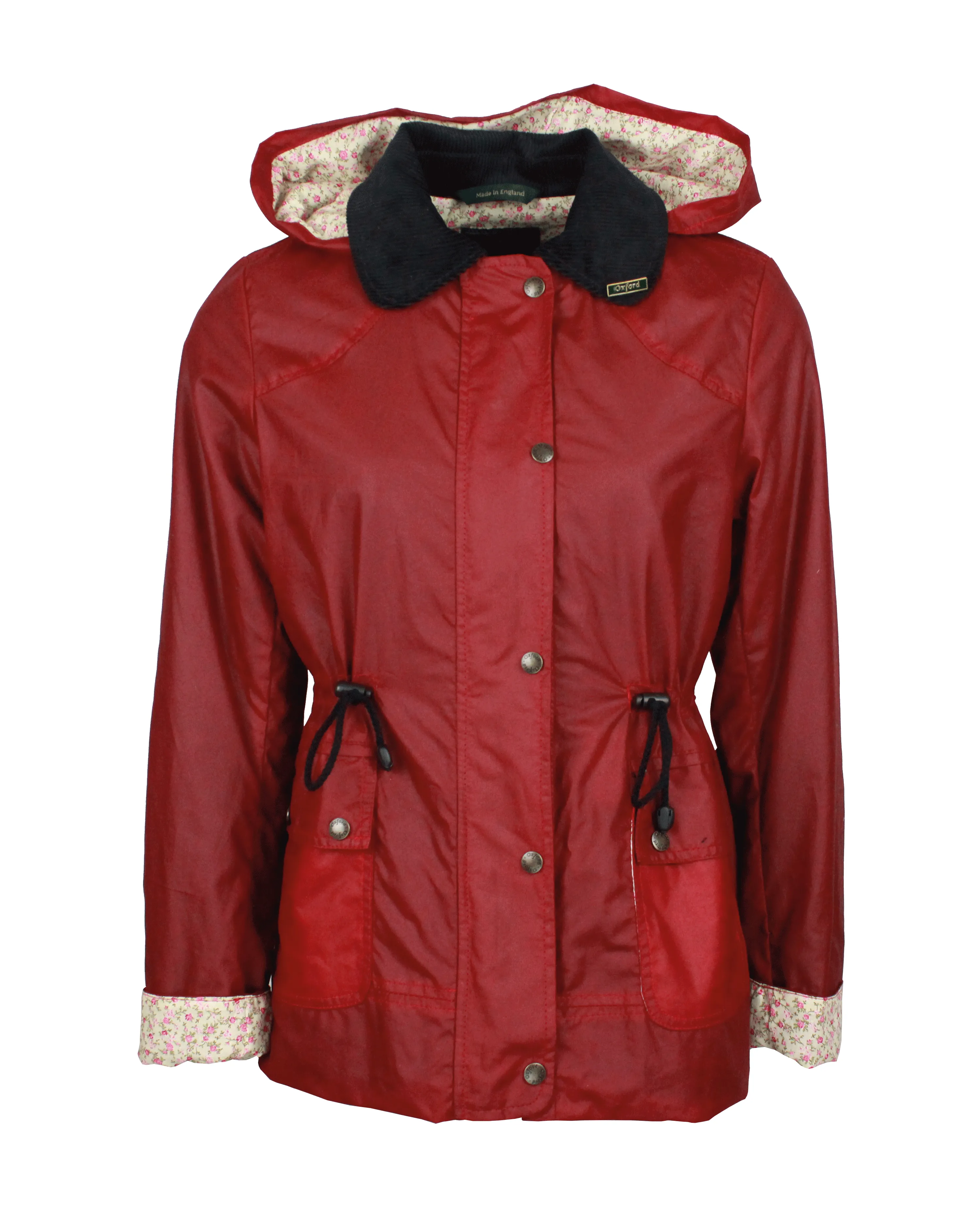 W307 - Women's Breathable/Waterproof Wax Jacket - RED