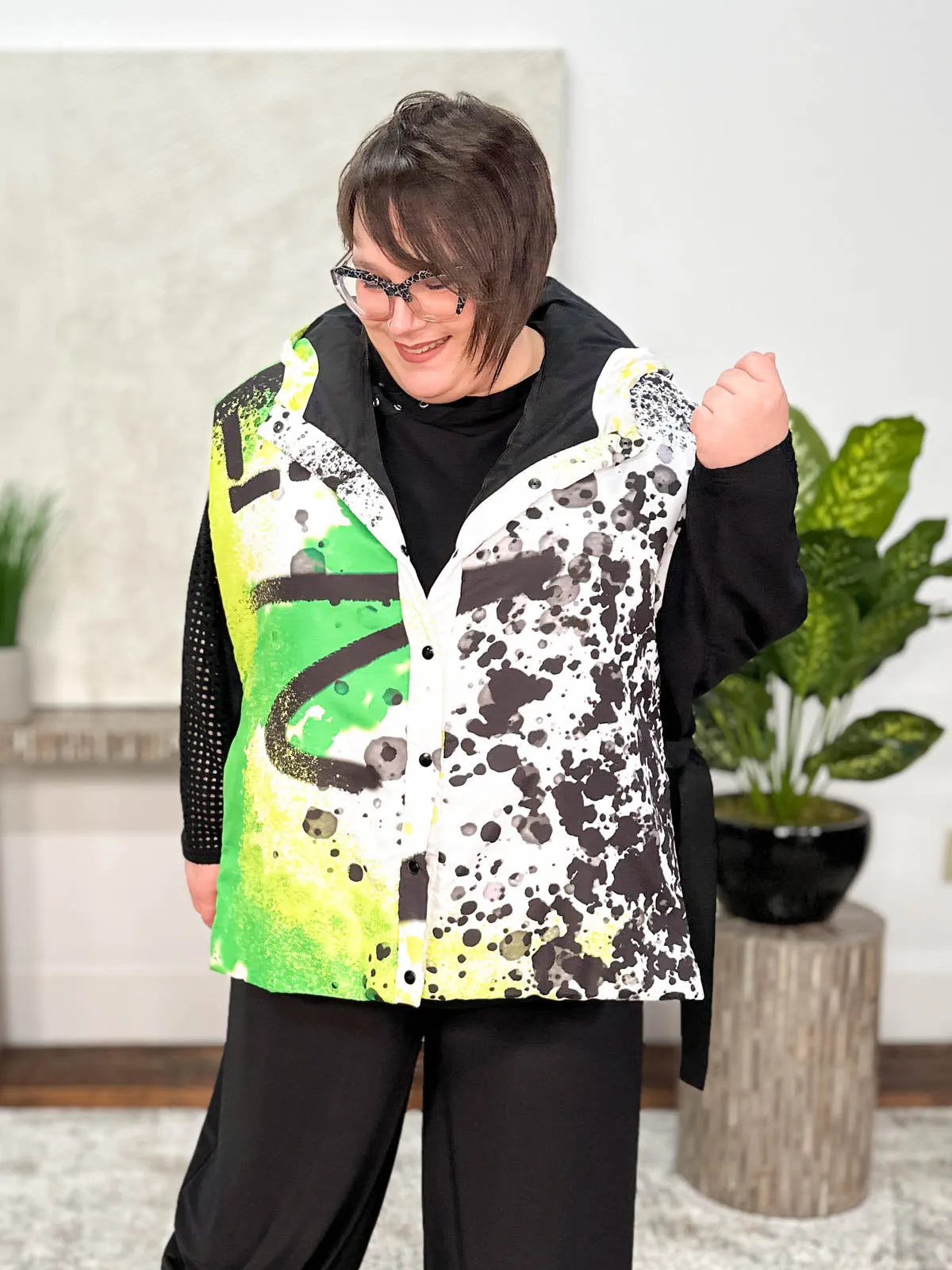 Wadi Vest, Green Print