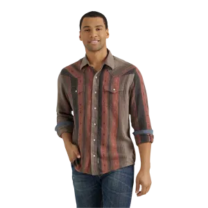 Wrangler Men's Retro Premium Warm Stripe Shirt