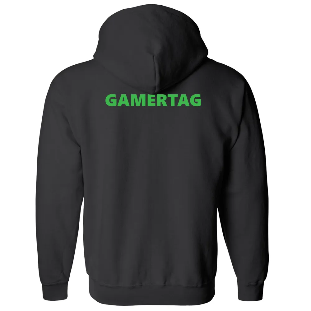 Xbox FanFest Personalized Wordmark Sphere Black Zip-Up Hoodie