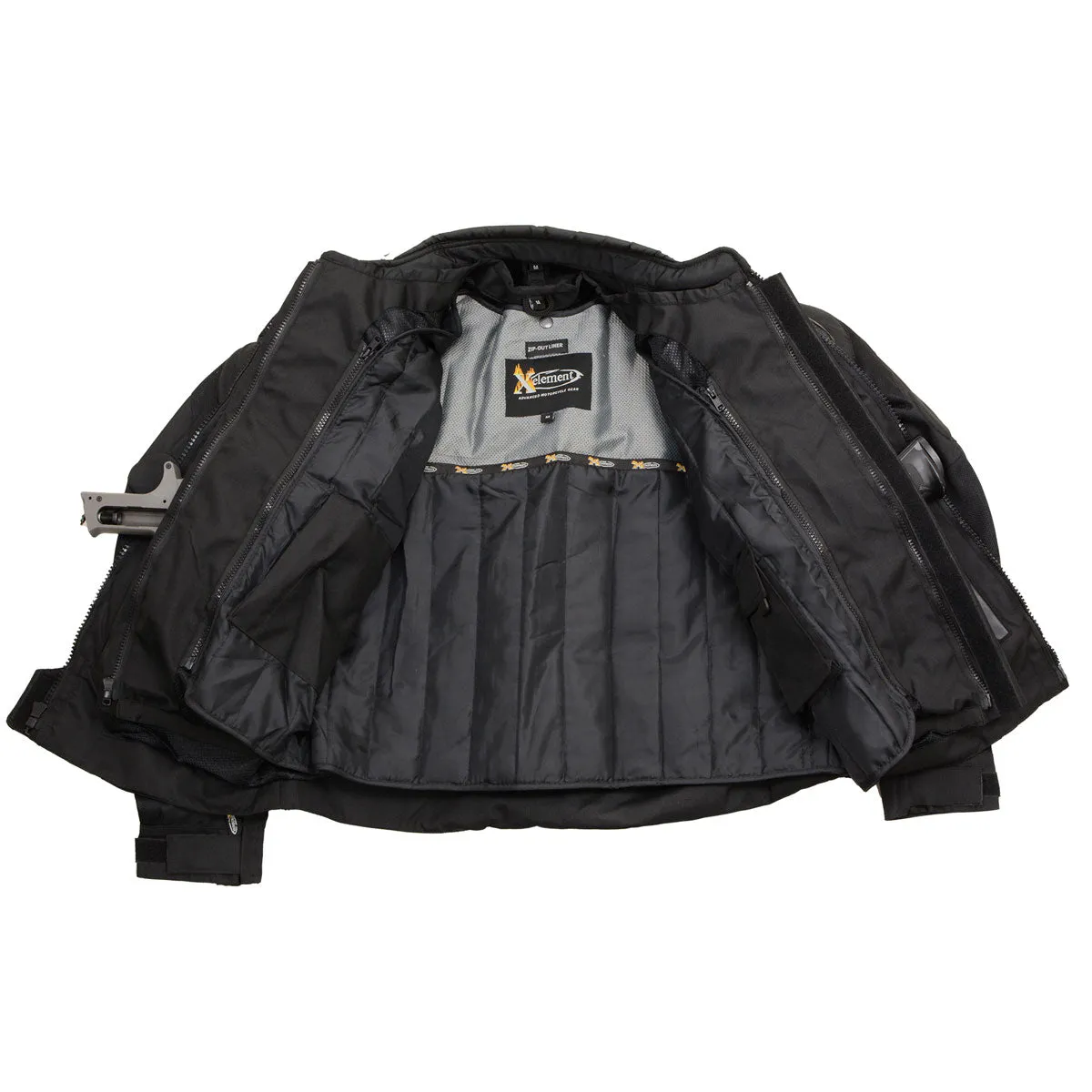 Xelement CF751 Men's Roll Out Black Tri-Tex Motorcycle Protective